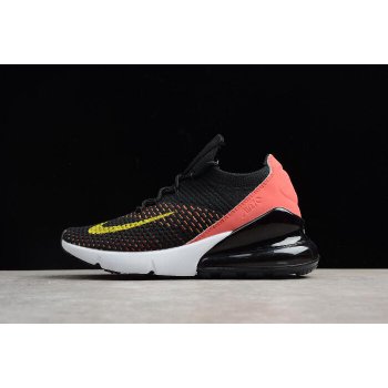 WoNike Air Max 270 Flyknit Black Red White-Yellow AH6803-003 Shoes